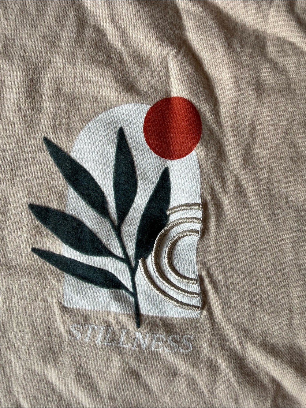 Public Supply "Stillness" Minimalist Graphic Tee | Neutral Earthy Boho T-Shirt M - Picture 6 of 6